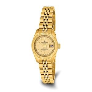 Kazi Luxury Ladies Charles Hubert IP-plated Gold-tone Dial Watch